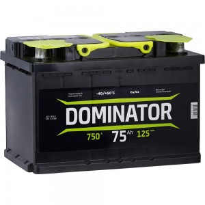 Аккумулятор DOMINATOR 6 СТ 75 Ач 0 LR, 750 А ССА, 575112060