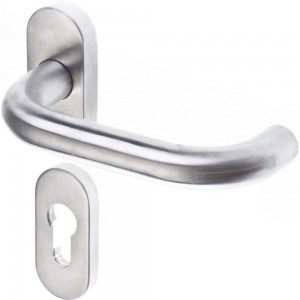 Гарнитур для профильных дверей DOORLOCK DL 038UR/F PZ U-form Rt нержавеющая сталь на розетках 73306