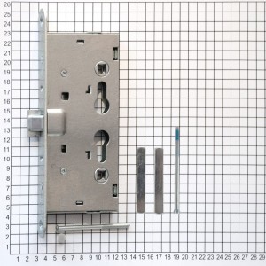 Корпус огнестойкого замка антипаник DOORLOCK V1901/65mm PZ72 ZN в комплекте с разрезным штоком 79082