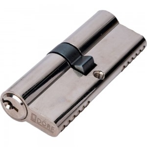Цилиндр замка DORF ключ/ключ, английский, 5 ключей, никель, 40х40 мм 00-00005112