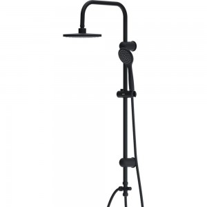 Душевая система с тропическим душем Dorff Comfort, ручной душ 1F, цвет черный D0708000BL