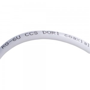 Коаксиальный кабель DORI RG-6 U белый CCA 5м, шт 1126-5