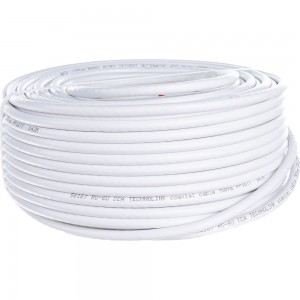 Коаксиальный кабель DORI RG-6 U белый CCA 50м, шт 1126-1