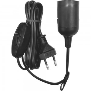 Переносной светильник DORI (патрон для лампы E27 + шнур 2 м + вилка + выключатель) 15019