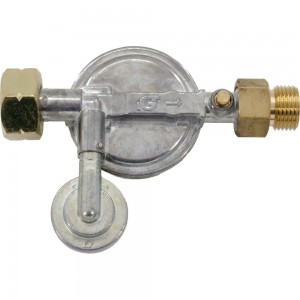 Регулятор давления газа DK-005 (выход резьба 1/2) с пред. клапаном, кнопкой и манометром DRAGONKIT 00-00002969