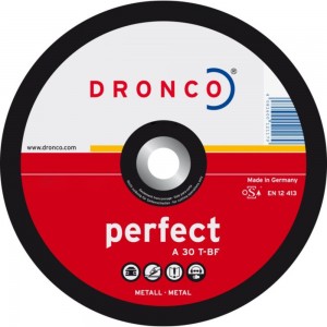 Диск шлифовальный по металлу Perfect A30T (115x6x22.23 мм) DRONCO 3116040100