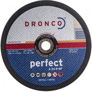 Диск отрезной по металлу Perfect A24R (230x3x22.23 мм) DRONCO 1230015100