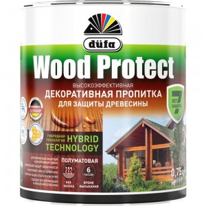 Пропитка для защиты древесины Dufa Wood Protect махагон 750 мл МП000015763