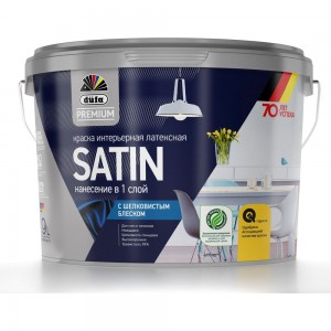 Латексная интерьерная краска с шелковистым блеском Dufa Premium ВД SATIN база 1, 9 л МП00-006674