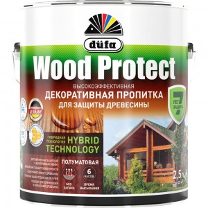 Пропитка для защиты древесины Dufa Wood Protect белый 2,5 л МП000015749