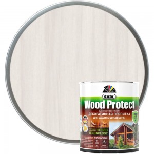 Пропитка для защиты древесины Dufa Wood Protect белый 750 мл МП000015748
