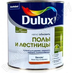 Краска DULUX ПОЛЫ И ЛЕСТНИЦЫ база BW 0,75л 5327425