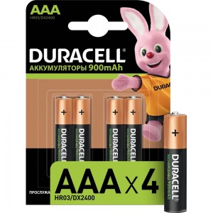 Аккумуляторные батареи Duracell HR03-4BL 850mAh предзаряженные 4шт Б0014861