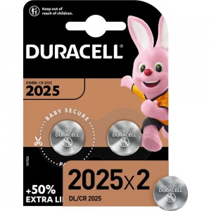Литиевые батарейки Duracell CR2025-2BL 2 штуки в блистере Б0037272