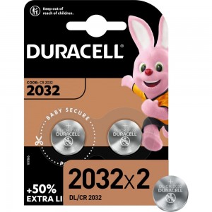 Литиевые батарейки Duracell CR2032-2BL 2 штуки в блистере Б0037273