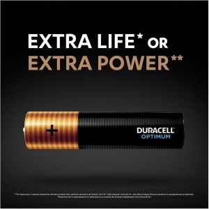 Батарейки Duracell Optimum щелочные, размера ААА, 4 шт., Б0056021