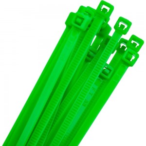 Кабельный хомут duwi нейлон, 100x2,5 мм, зеленый, 25 шт. 30222 3