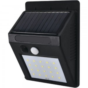 Светодиодный светильник duwi с датчиком движения Solar LED на солнечных батареях, 4Вт, 6500К, 150Лм, IP65, цвет черный 25012 8