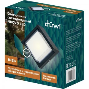 Настенный накладной светильник duwi NUOVO LED 6Вт ABS пластик 4200К IP54 черный 24783 2