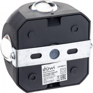 Настенный накладной светильник duwi NUOVO LED 4Вт ABS пластик 3000К IP 54 черный 4 луча 24788 7