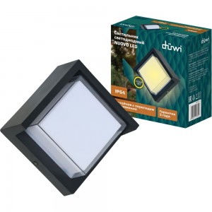Настенный накладной светильник duwi NUOVO LED 6Вт ABS пластик 3000К IP 54 черный 24782 5