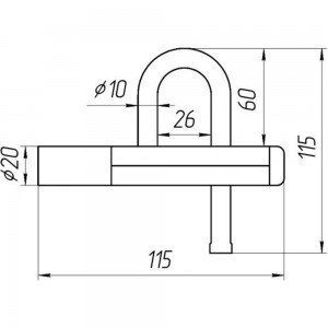 Навесной винтовой замок Дверной Страж знв 1-10 дс, с одной секретностью, трёхгранный ключ ДС42589