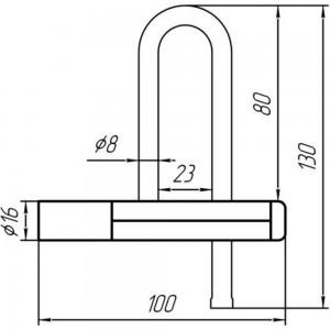 Навесной винтовой замок Дверной Страж знв 1-д дс, с одной секретностью, трёхгранный ключ ДС42595