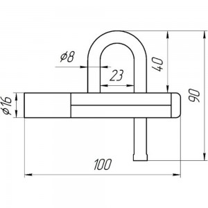 Навесной винтовой замок Дверной Страж знв 1-к дс, с одной секретностью, трёхгранный ключ ДС42597