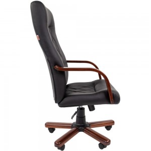 Офисное кресло Easy Chair EChair 430 TPU экокожа черный, дерево 901939