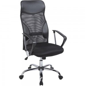 Кресло для руководителя Easy Chair 506 TPU черное, искусственная кожа/сетка/ткань, металл 273572