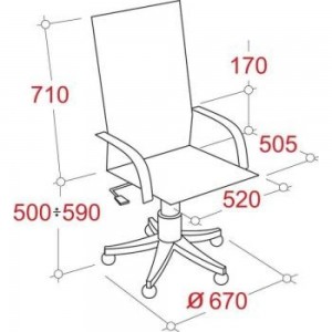 Кресло для руководителя Easy Chair 524 TPU черное, экокожа, металл 299470