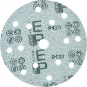 Круг абразивный на пленке 150 мм, P120, 15 отв., 100 шт EASY PRO 7112010