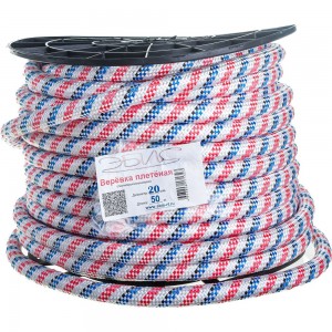 Плетеный полипропиленовый шнур, 48-прядный, катушка, 20мм х 50м Эбис 00101