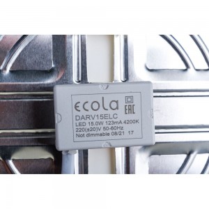 Встраиваемый светильник Ecola LED downlight Круглый даунлайт 50-160mm 15W 220V 4200K 175x20 DARV15ELC