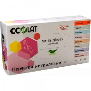 Нитриловые перчатки EcoLat Red 3540/M