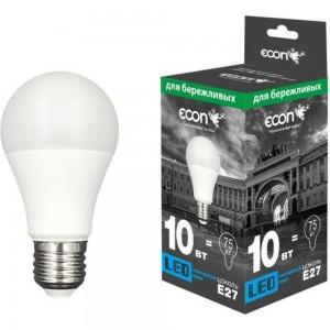 Светодиодная лампа ECON LED A 10Вт E27 6500K A60 ES 7110022