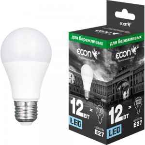 Светодиодная лампа ECON LED A 12Вт E27 6500K A60 ES 7112022