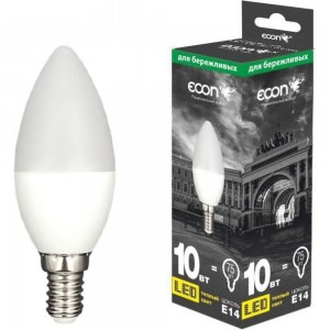 Светодиодная лампа ECON LED CN 10Вт E14 3000K B35 ES 7210010