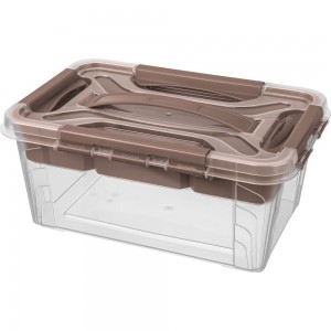 Универсальный ящик Econova Grand Box с замками и вставкой-органайзером, 4,2 л 433224114