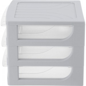 Органайзер Econova формат А6, 3 ящика, 175х186х214 мм, светло-серый 433224030