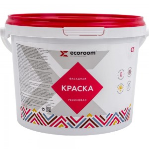 Фасадная резиновая краска ECOROOM RAL 7035 светло-серый, 2.4 кг Е-Кр -3582/7035