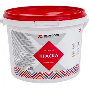 Фасадная резиновая краска ECOROOM RAL 1034 пастельно-желтый, 2.4 кг Е-Кр -3582/1034