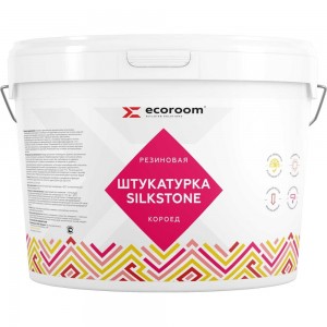 Резиновая штукатурка ECOROOM SilkStone Короед белый, 16 кг Е-Шт-13972/16