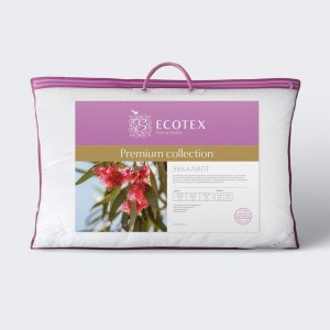 Подушка Ecotex Эвкалипт, эвкалиптовое волокно, стеганая, хлопковый чехол, 50x70 ПЭК57