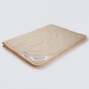 Стеганое одеяло Ecotex Золотое руно облегченное, овечья шерсть, 1.5 спальное, 140x205 ООЗР1