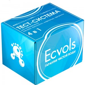 Тест-система Ecvols Well 4/1 для определения железа, жесткости, марганца и органики 02.00010464