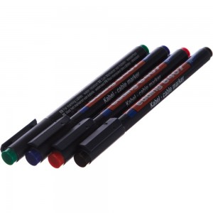 Набор маркеров для маркировки кабелей EDDING E-8407#4S 0.3мм черный, красный, зеленый, синий 09-3997