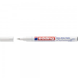 Глянцевый лаковый маркер, круглый наконечник Edding 0,8 мм Белый, E-780/49