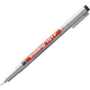 Стираемый маркер для глянцевых поверхностей Edding E-151/1 F черный, 0.6 мм 537640