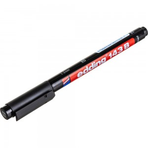 Перманентный маркер для глянцевых поверхностей Edding E-143/1 B черный, 1-3 мм 537634
